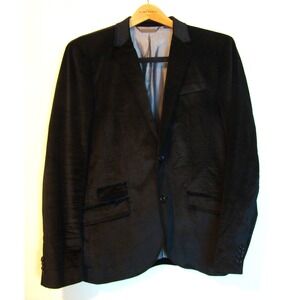 Armani Exchange Sport Coat Blazer Jacket Velvet Black Mens Large    D141